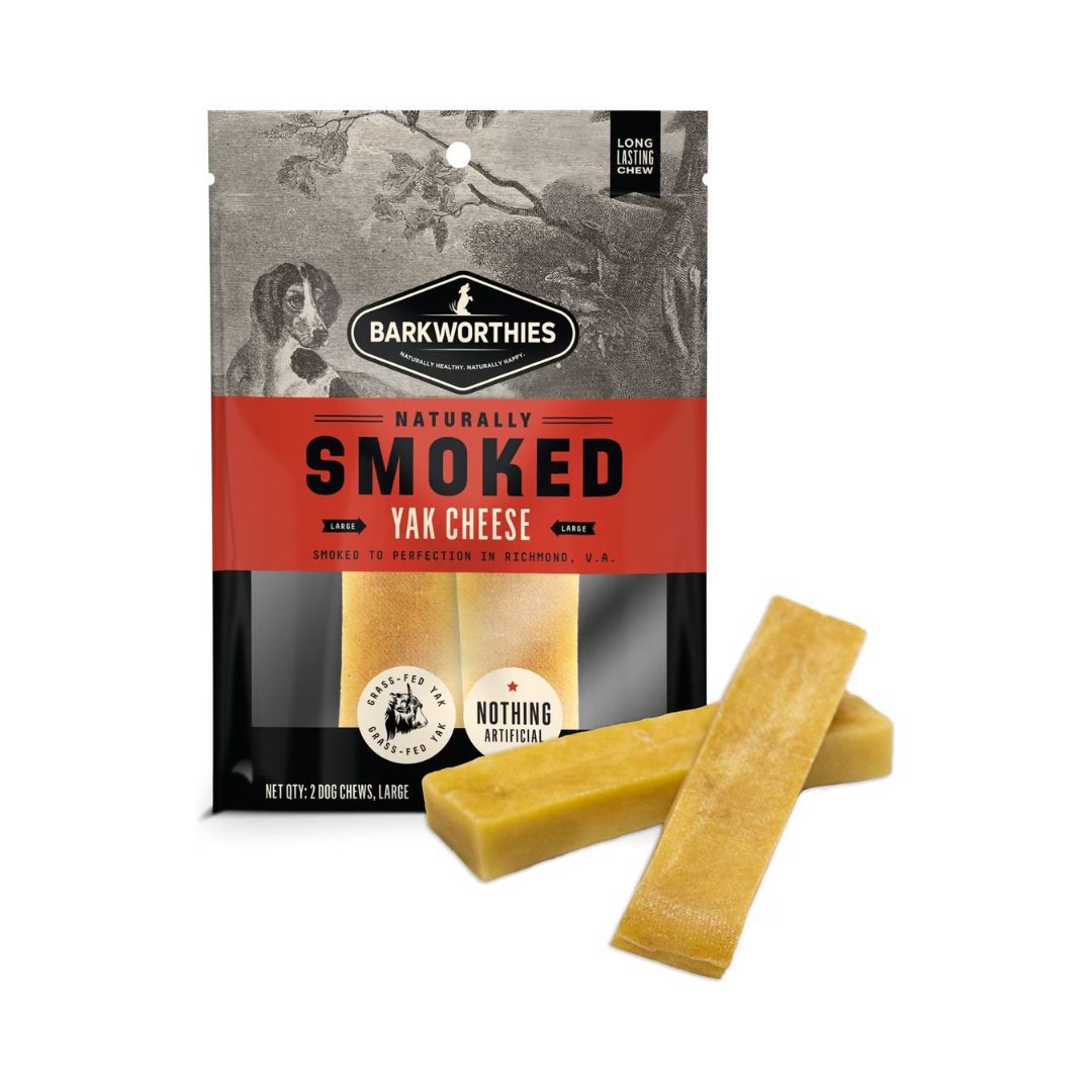 Barkworthies Dog Smoked Yak Cheese Large 20 Count