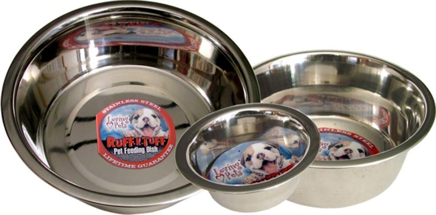 Loving Pets Traditional Stainless Steel Dog Bowl Silver, 1ea/3 qt