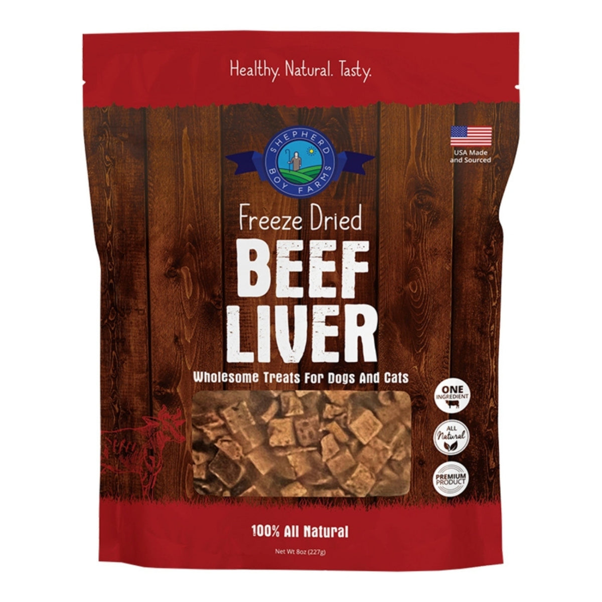 Shepherd Boy Farms Dog & Cat Freeze-Dried Beef Liver 8oz.