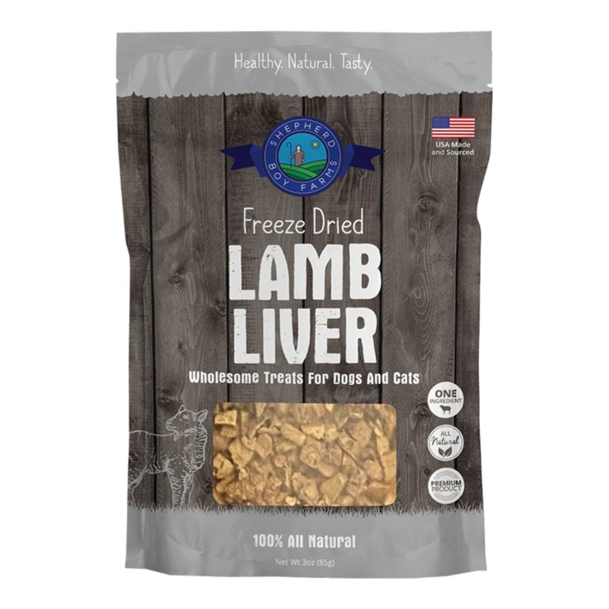 Shepherd Boy Farms Dog & Cat Freeze-Dried Lamb Liver 3oz.
