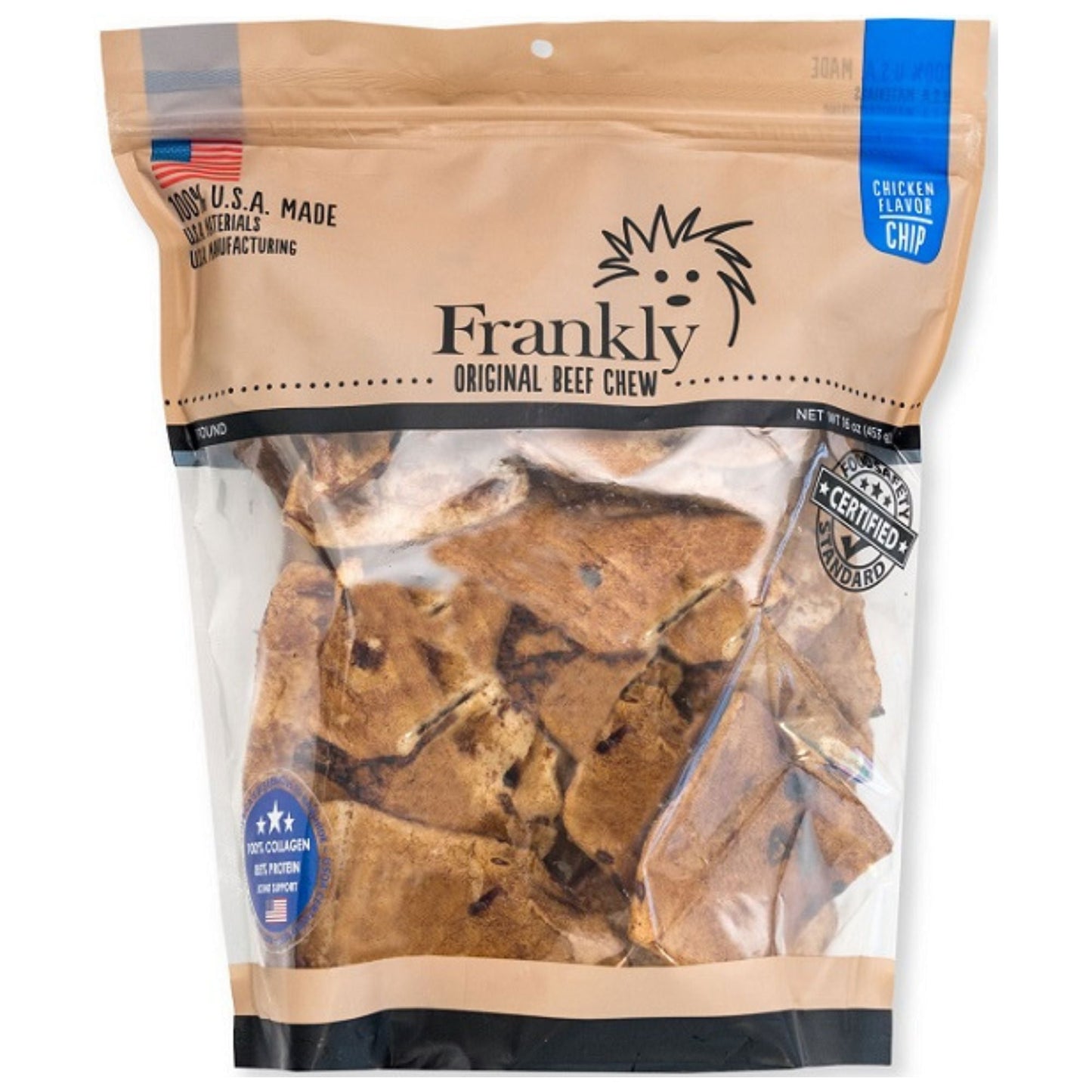 Frankly Dog Collagen Beef Chew Chips Chicken