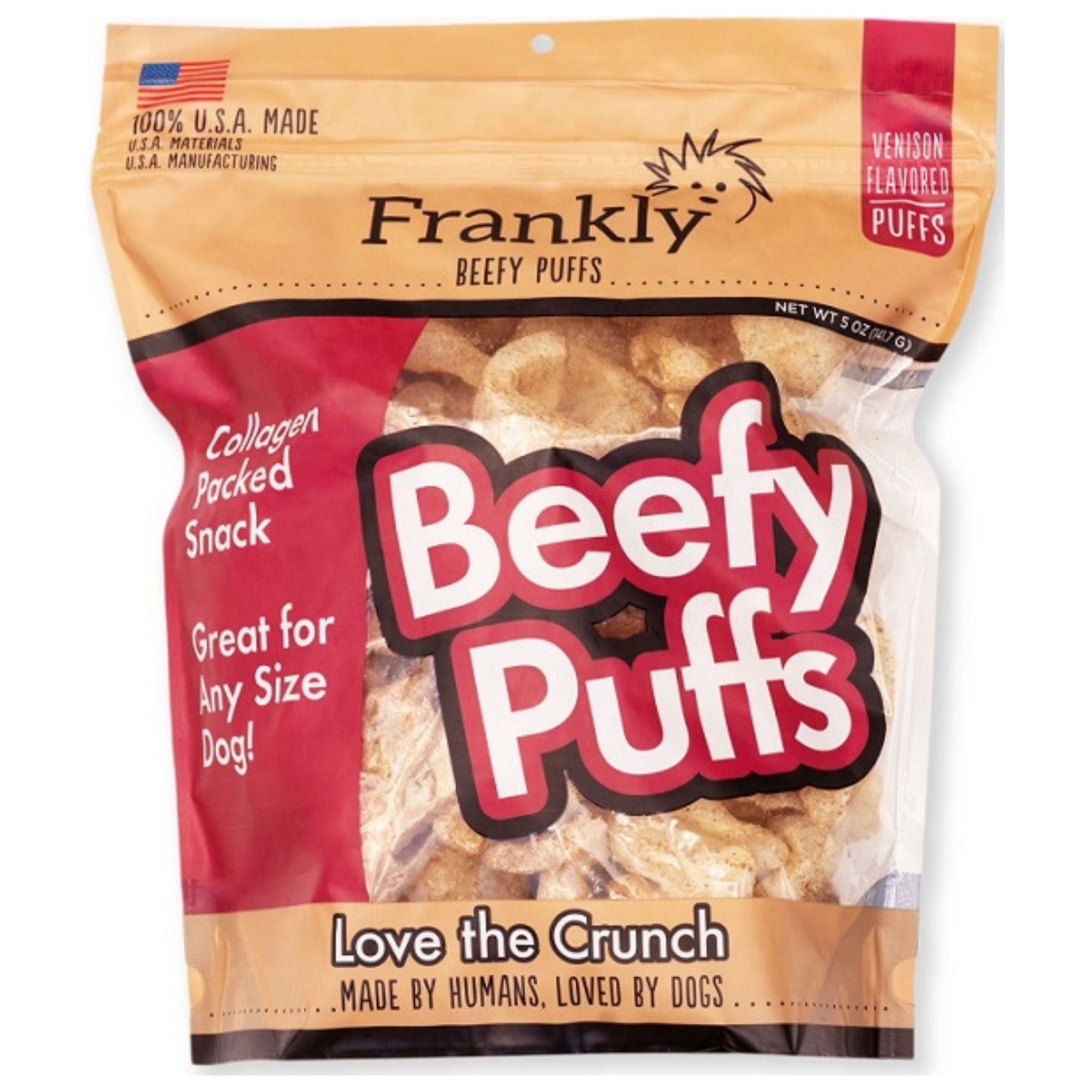 Frankly Dog Beefy Puffs Venison Collagen