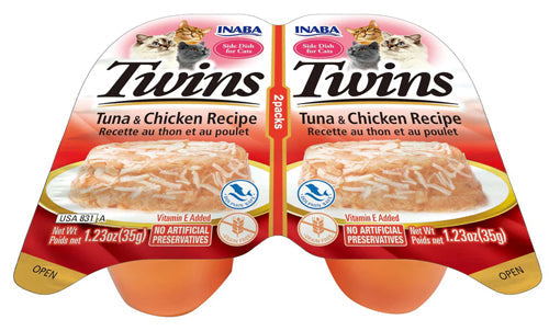 Inaba Cat Twin Cups Tuna Chicken 6Ct-2.46Oz