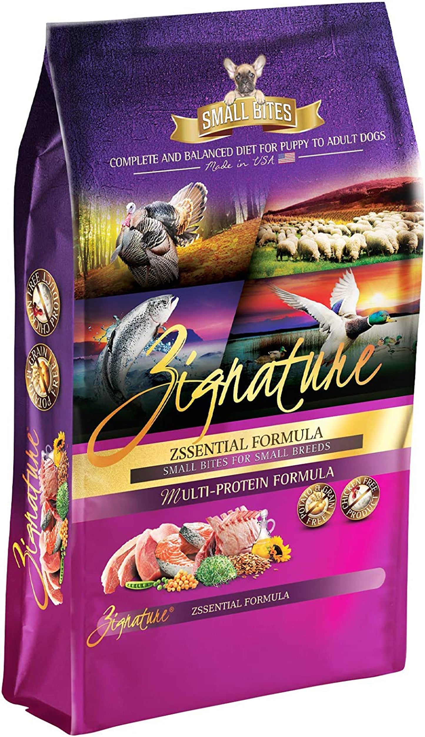 Zignature Dog 4Lb. Small Bite Zssentials