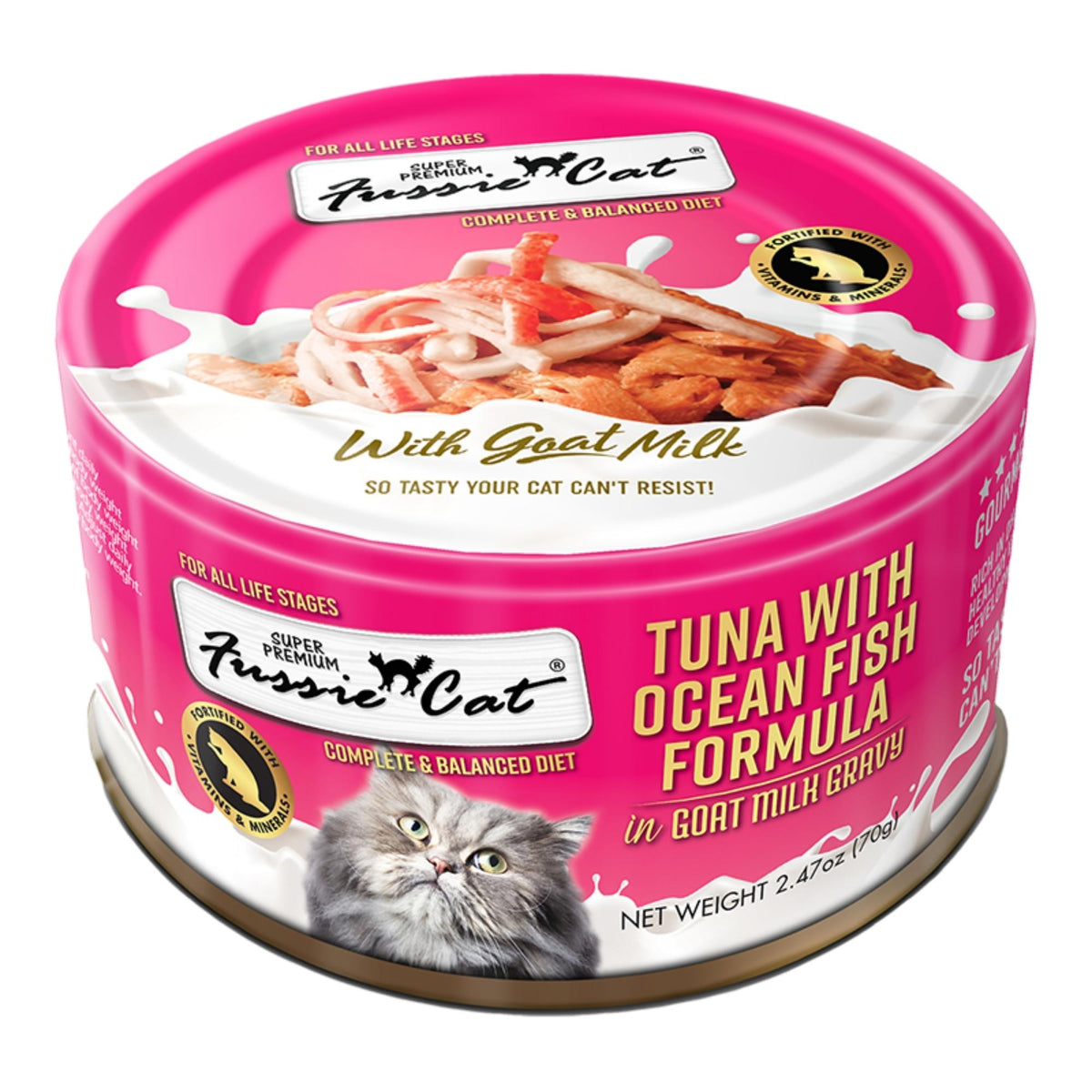 Fussie Cat Premium Tuna with Oceanfish in Goat milk Gravy 2.47oz. Default Title