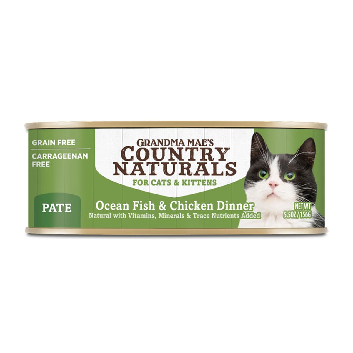Grandma Mae's Country Naturals Grain Free Wet Cat Food Ocean Fish & Chicken 5.5oz 24pk