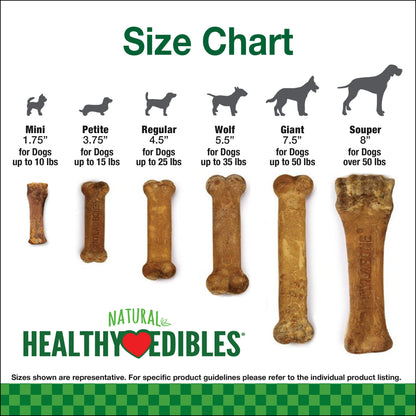 Nylabone Healthy Edibles AllNatural Long Lasting Roast Beef Dog Chew Treats 1 Count, Souper  50 lb