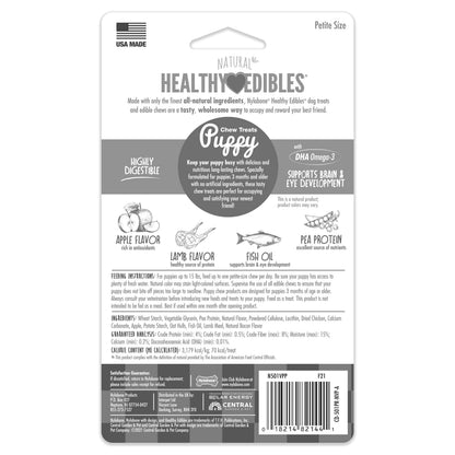 Nylabone Healthy Edibles Puppy AnimalShaped Lamb  Apple Dog Chew Treats Lamb  Apple, XS/Petite  Up To 15 Lbs. 4 ct