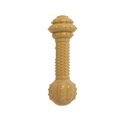 Nylabone Barbell Power Chew Durable Dog Toy Peanut Butter 1ea/Large/Giant - Up To 50 lb
