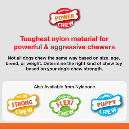 Nylabone Power Chew Marrow Bone Alternative Dog Chew Toy Beef 1ea/Large/Giant - Up To 50 lb