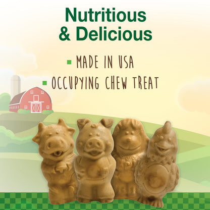 Nylabone Healthy Edibles Puppy AnimalShaped Lamb  Apple Dog Chew Treats Lamb  Apple, SMall/Regular  Up To 25 Ibs. 4 ct