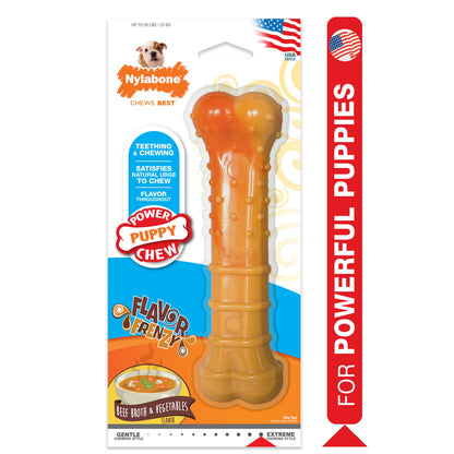 Nylabone Textured Nylon Puppy Chew Toy Beef & Vegetable 1ea/Large/Giant - Up To 50 lb
