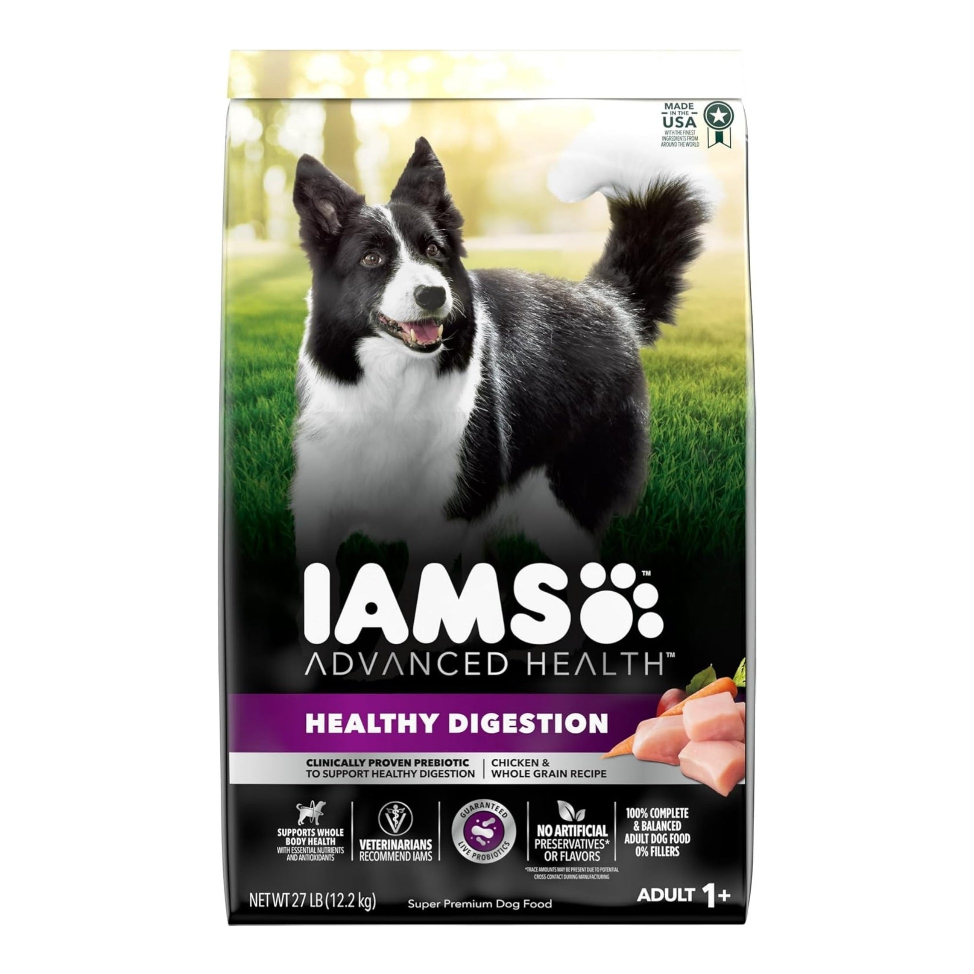 IAMS Advanced Healthy Digestion Adult Dry Dog Food Chicken & Whole Grains 1ea/27 lb