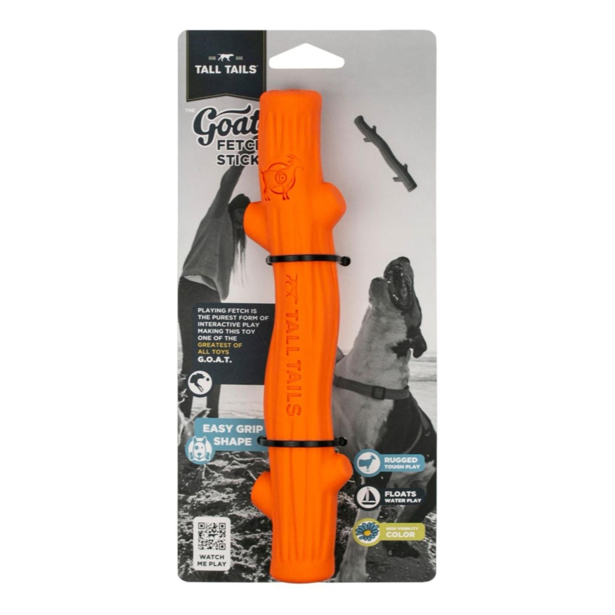 Tall Tails Dog Goat Fetch Stick Orange 10 Inch Default Title