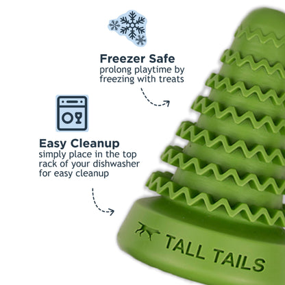 Tall Tails Dog Natural Rubber Evergreen 4in.