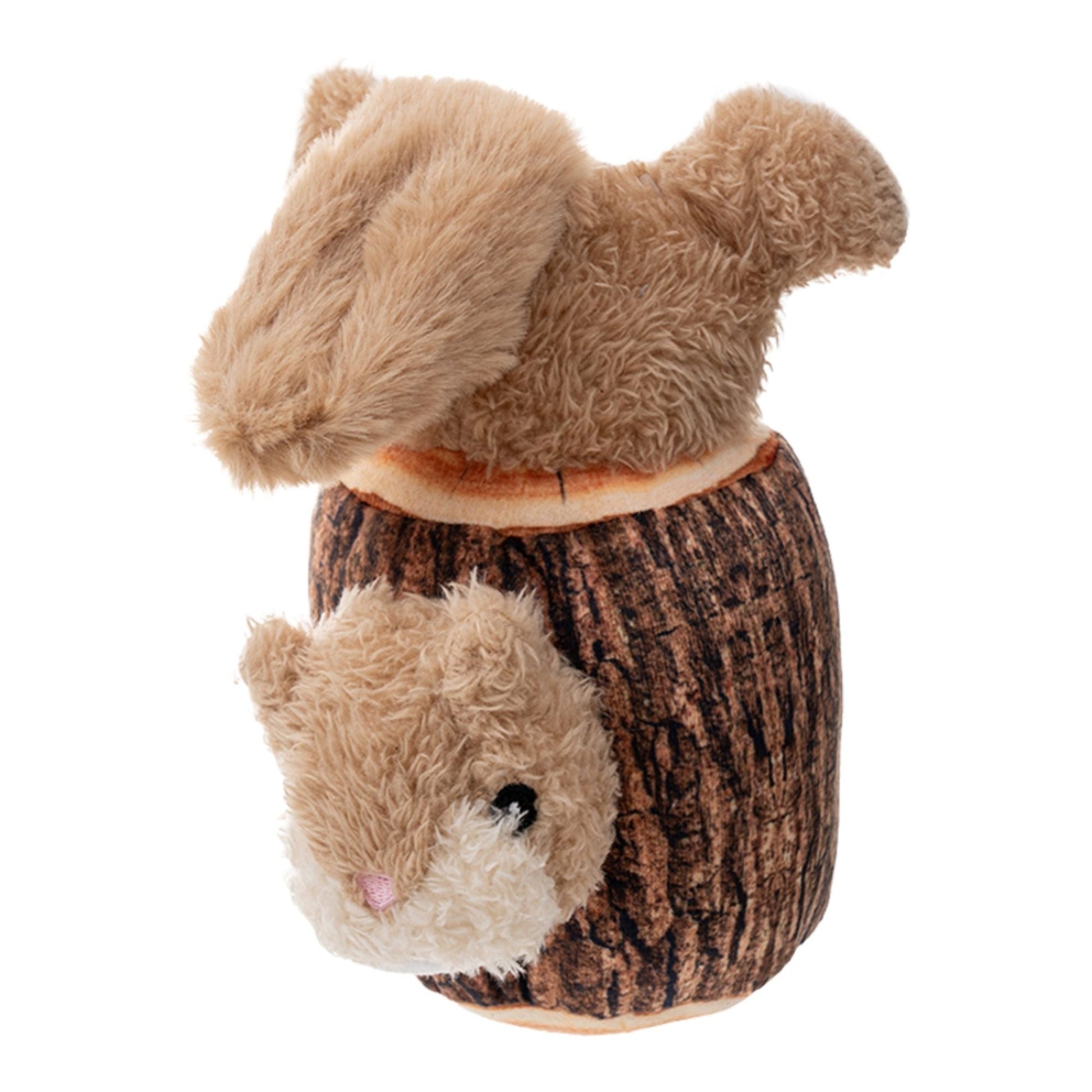 Territory Dog Plush Animated Squirrel In A Log 7.1 Inches