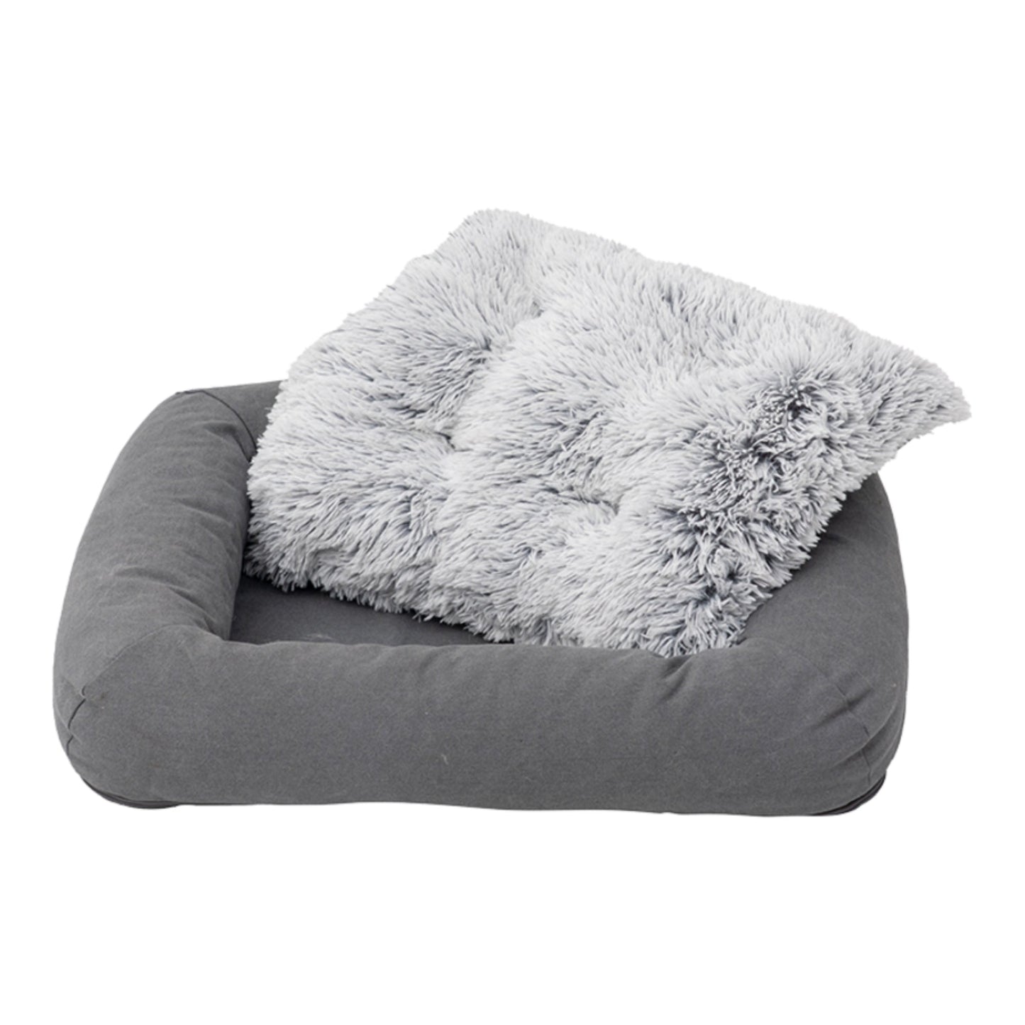 Tall Tails Dog & Cat Grey All In One Bed, 28" x  22"
