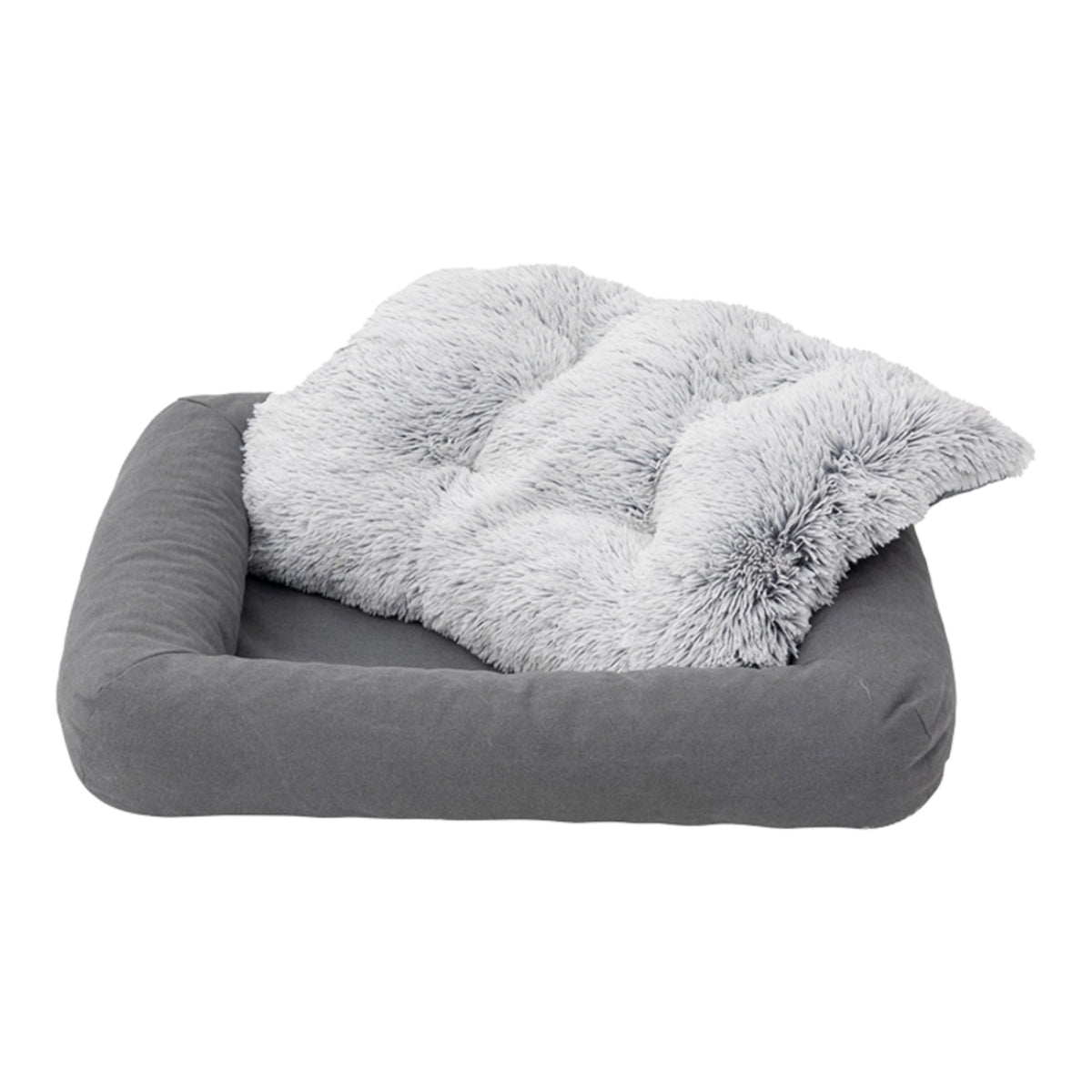Tall Tails Dog & Cat Grey All In One Bed, 34.5" x 27"