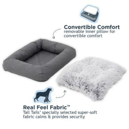 Tall Tails Dog & Cat Grey All In One Bed, 44" x 34"