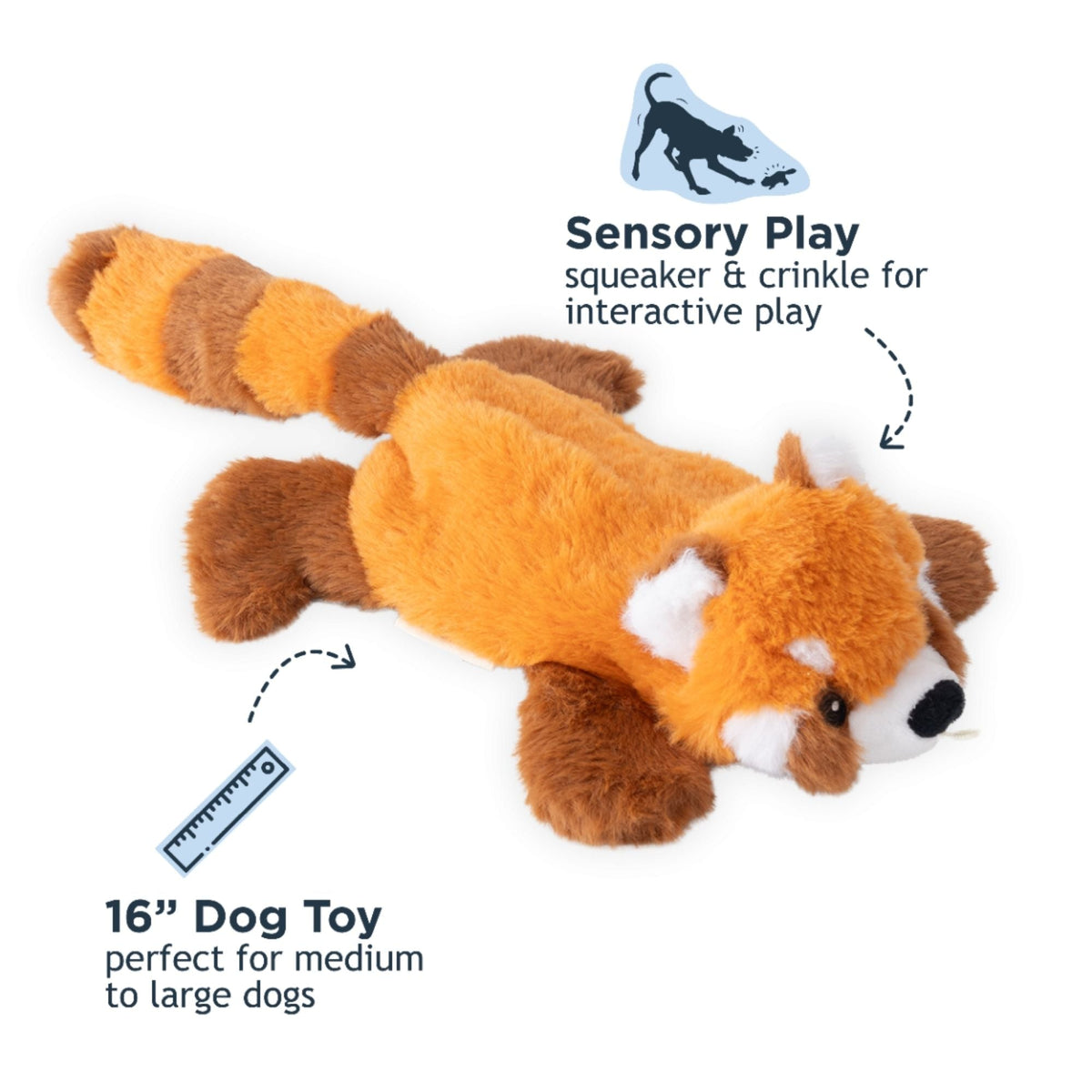 Tall Tails Dog Stuffless Red Panda 16 Inches