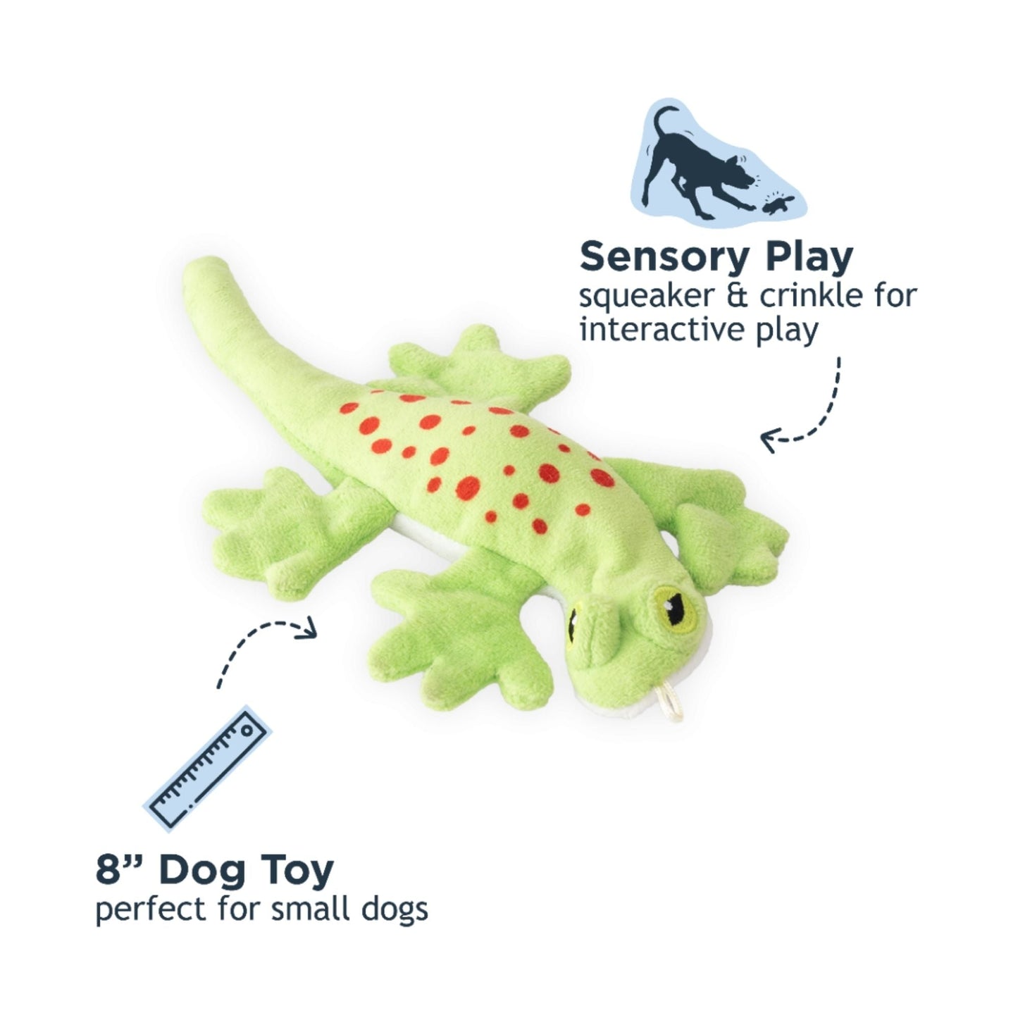 Tall Tails Dog Stuffless Lizard 8 Inches