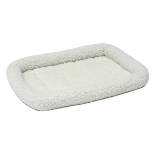 MidWest Homes for Pets QuietTime Bolster Dog Bed White 1ea/14in X 22in.