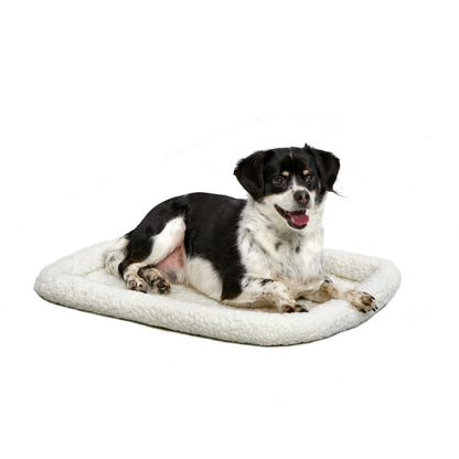 MidWest Homes for Pets QuietTime Bolster Dog Bed White 1ea/18in X 24in.