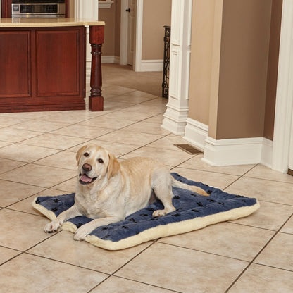 MidWest Homes for Pets Reversible Paw Print Dog Bed Blue 1ea/26in. X 42in.