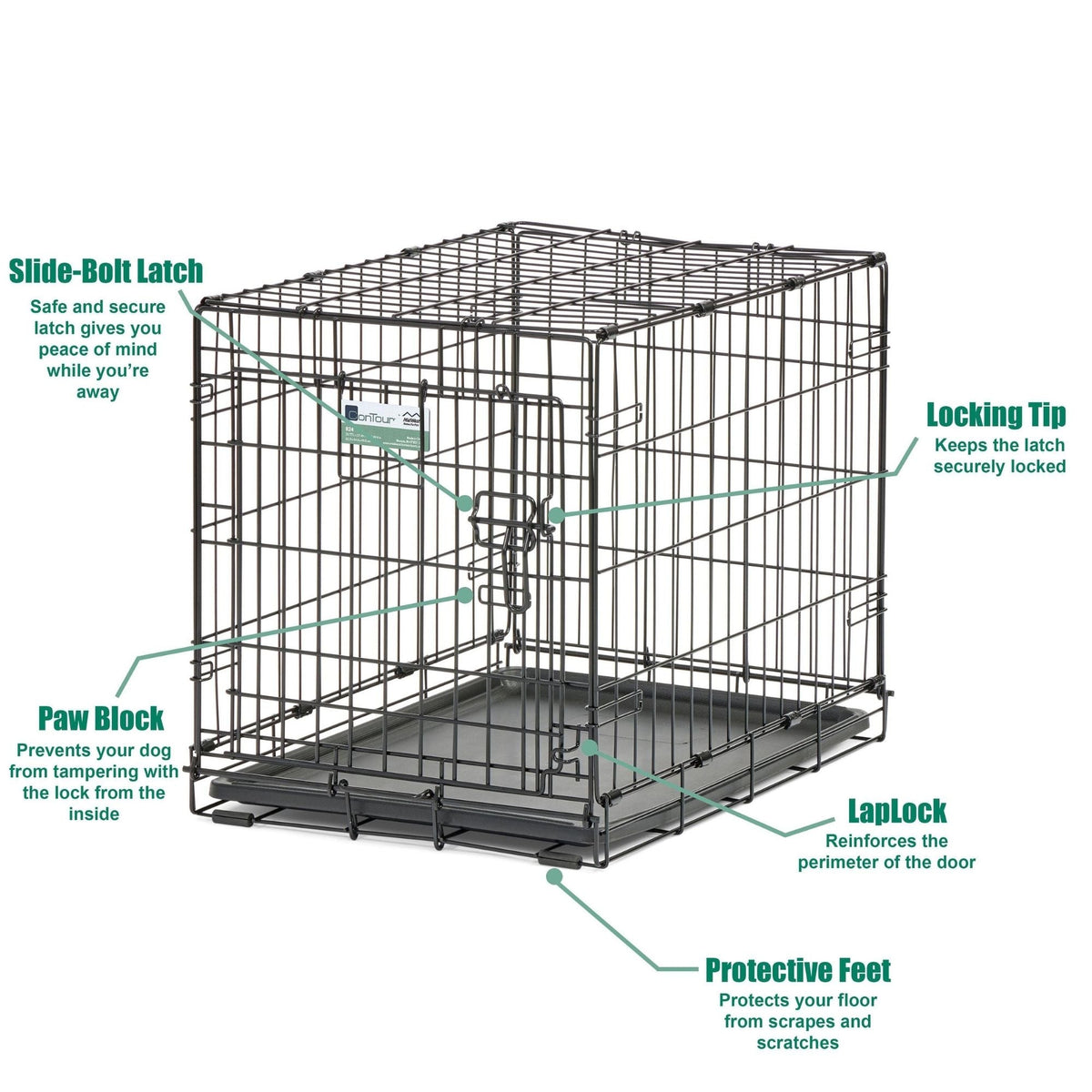 MidWest Homes for Pets Contour Single Door Dog Crate 1ea/24in.