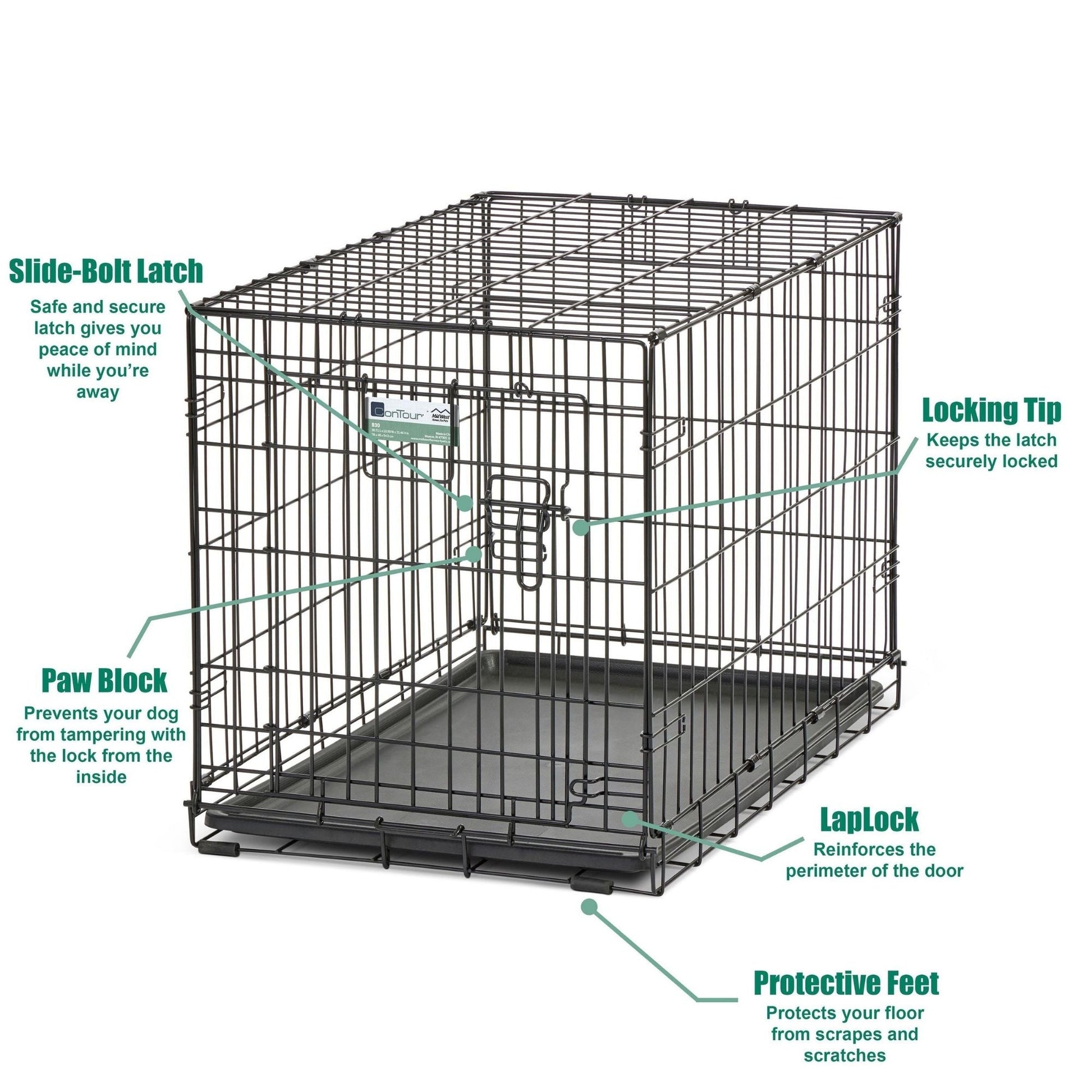 MidWest Homes for Pets Contour Single Door Dog Crate 1ea/30in.