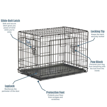 MidWest Homes for Pets Contour Double Door Dog Crate 1ea/30in.