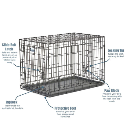 MidWest Homes for Pets Contour Double Door Dog Crate 1ea/36in.
