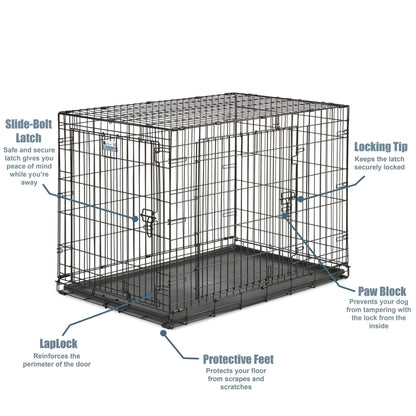 MidWest Homes for Pets Contour Double Door Dog Crate 1ea/42in.