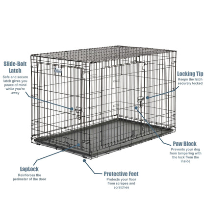 MidWest Homes for Pets Contour Double Door Dog Crate 1ea/48in.