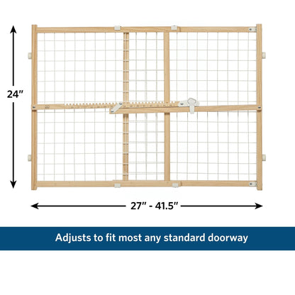 MidWest Homes for Pets Wood Pet Gate w/ Wire Mesh 1ea/24in.