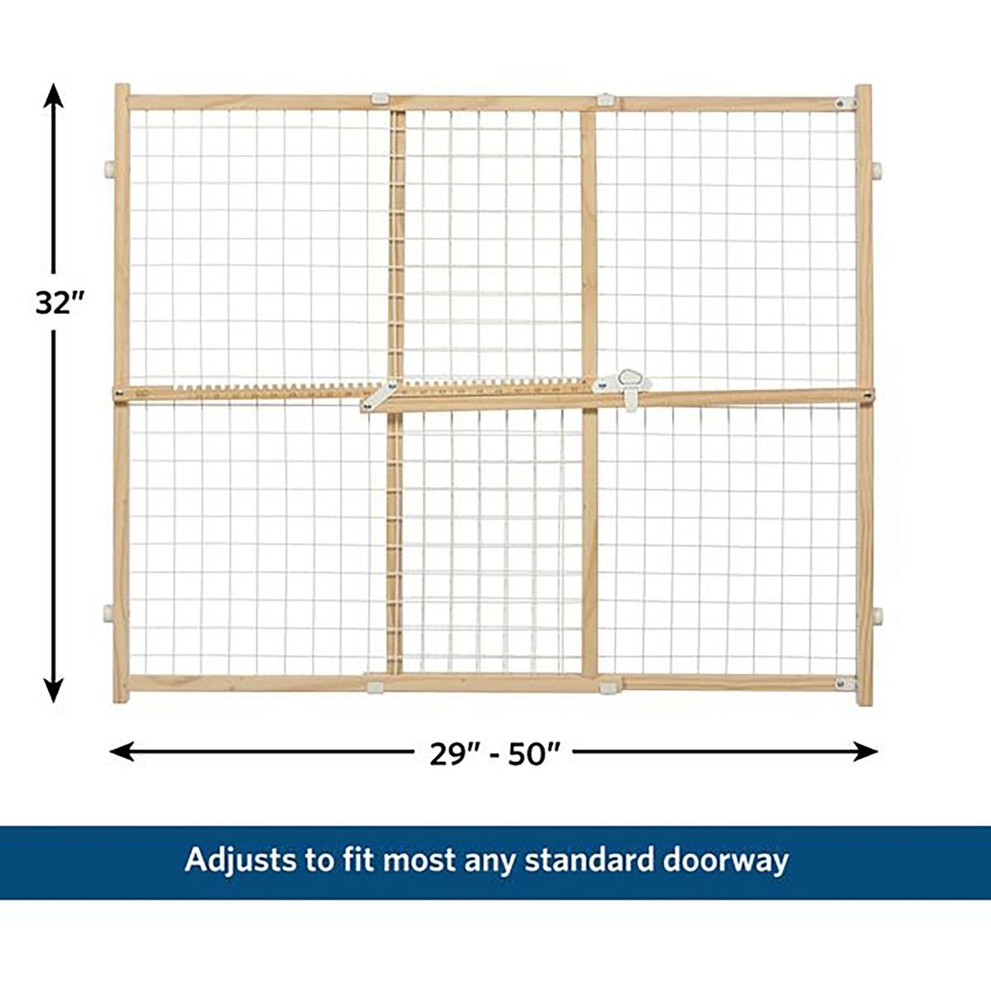 MidWest Homes for Pets Wood Pet Gate w/ Wire Mesh 1ea/32in.