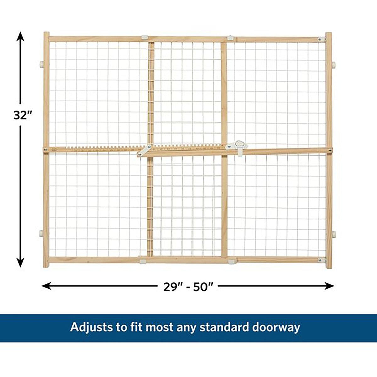 MidWest Homes for Pets Wood Pet Gate w/ Wire Mesh 1ea/32in.
