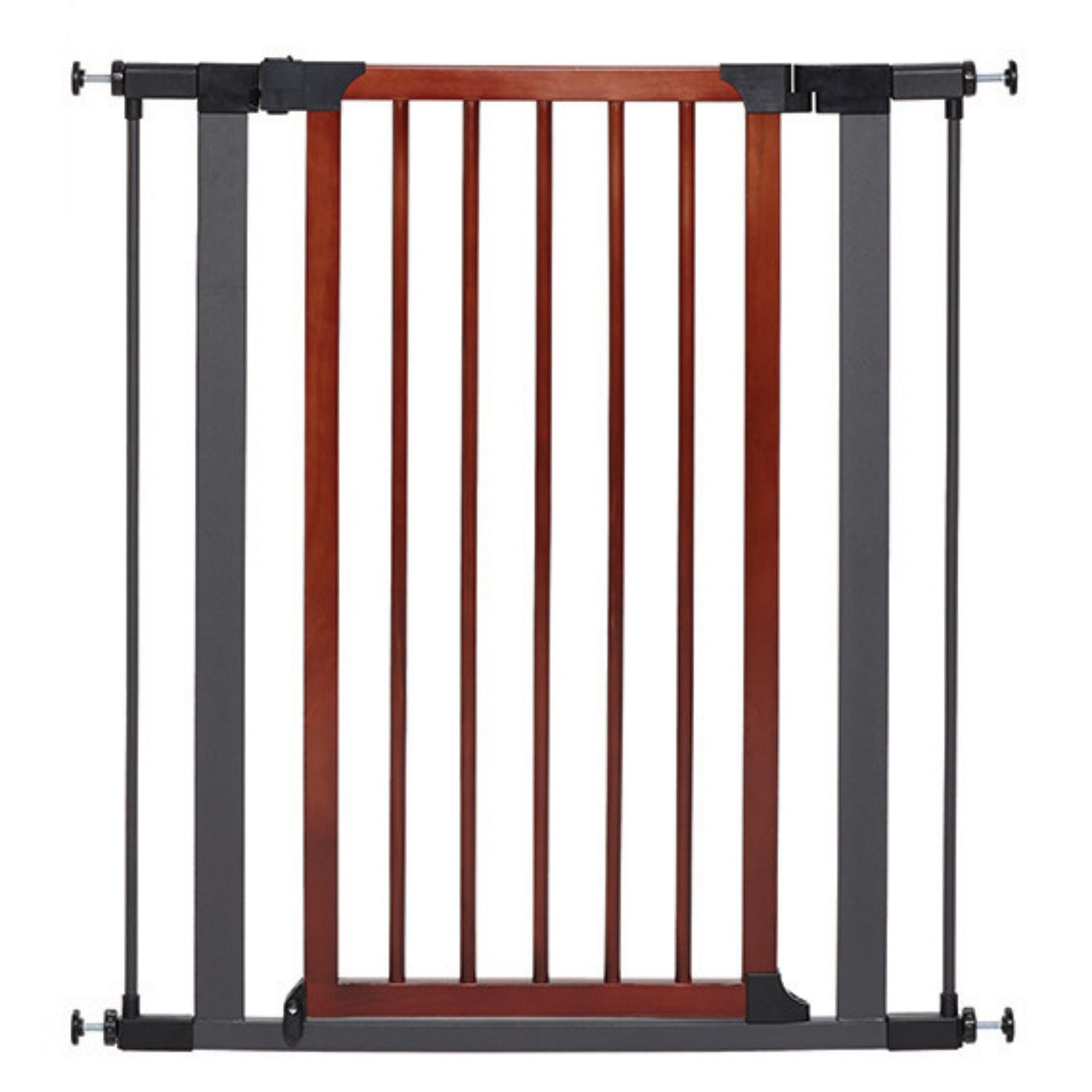 MidWest Homes for Pets Steel Pet Gate w/ Graphite & Decorative Wood Graphite 1ea/39in.