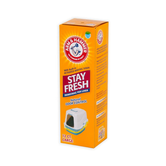 Arm & Hammer Drawstring Liner for Cat Litter Pan Clear 1ea/12 ct, LG