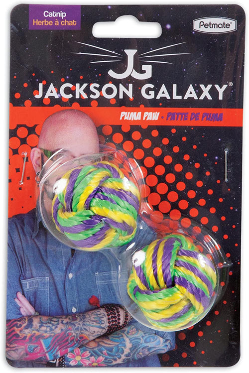 Jackson Galaxy Puma Paw Catnip Toy Purple; Green; Yellow One Size 2 Pack