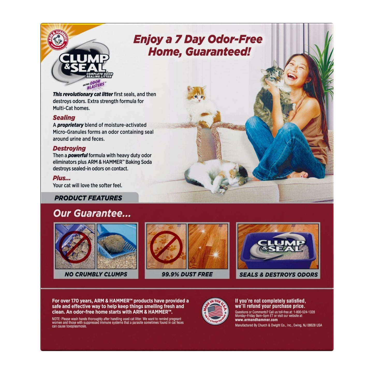 Arm & Hammer Clump & Seal Multi-Cat Cat Litter 1ea/28 lb