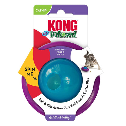 KONG Infused Gyro Cat Toy Treat Dispenser Purple One Size