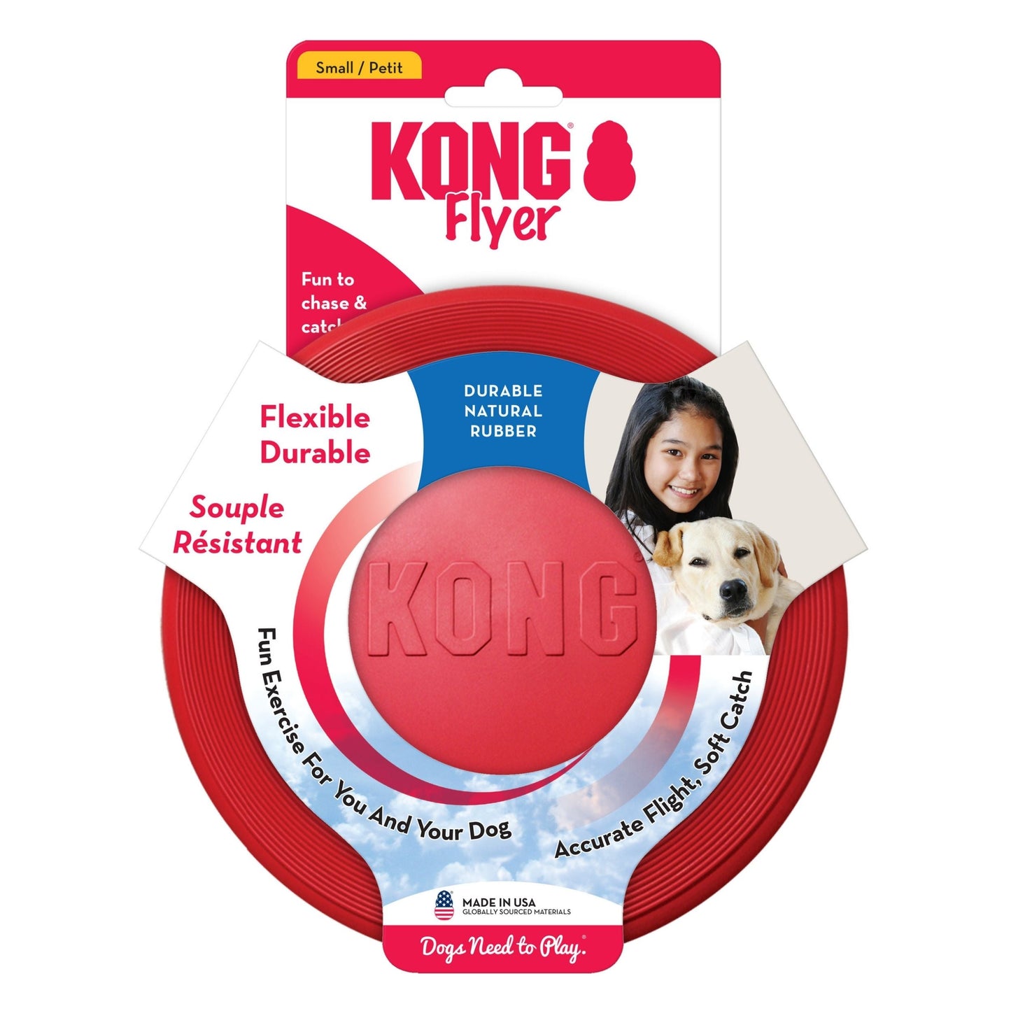 Kong Flyer Dog Toy Red 1ea/Sm Default Title