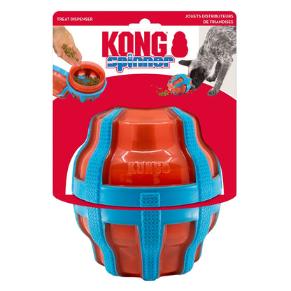 Kong Spinner Treat Dispenser Dog Toy Red/Blue 1ea/Lg Default Title