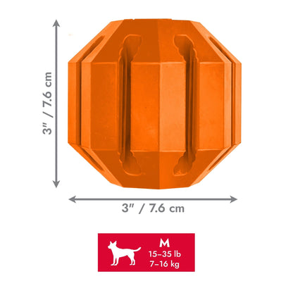 KONG Halloween Stuff-A-Ball Pumpkin Dog Toy Orange 1ea/MD