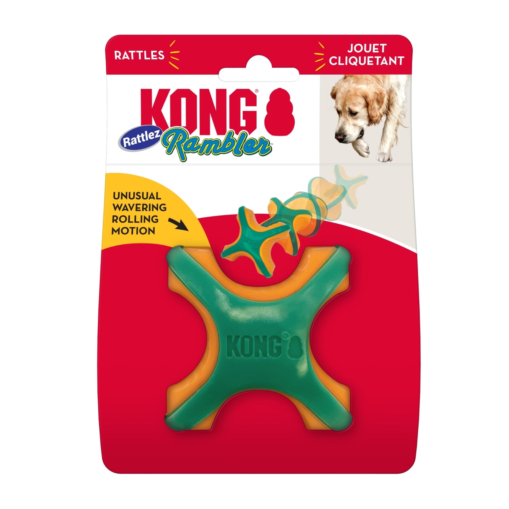 KONG Rambler Rattlez Dog Toy X-Ball, 1ea/LG