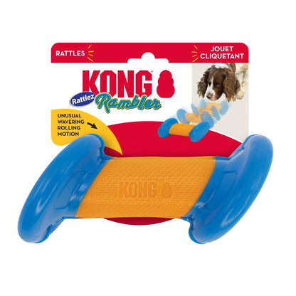 KONG Rambler Rattlez Dog Toy Dumbbell, 1ea/LG