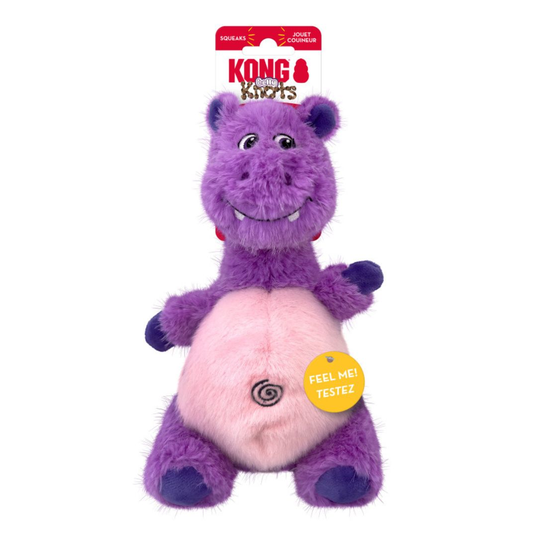 KONG Knots Belly Dog Toy Hippo MD/LG