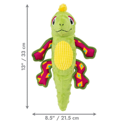 KONG Tropics Rattlez Iguana Dog Toy Green, 1ea/MD, LG
