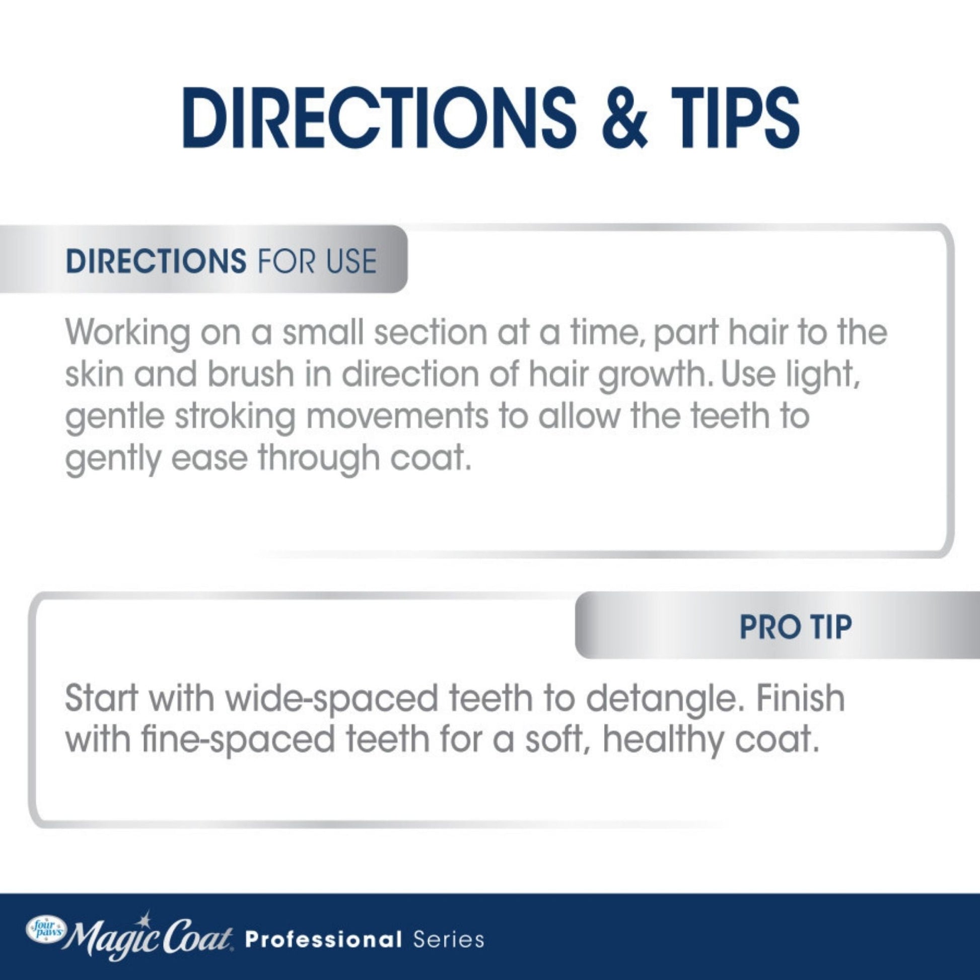 Four Paws Magic Coat Professional Series Non-Slip Grip Pet Comb 1ea/(1 ct)